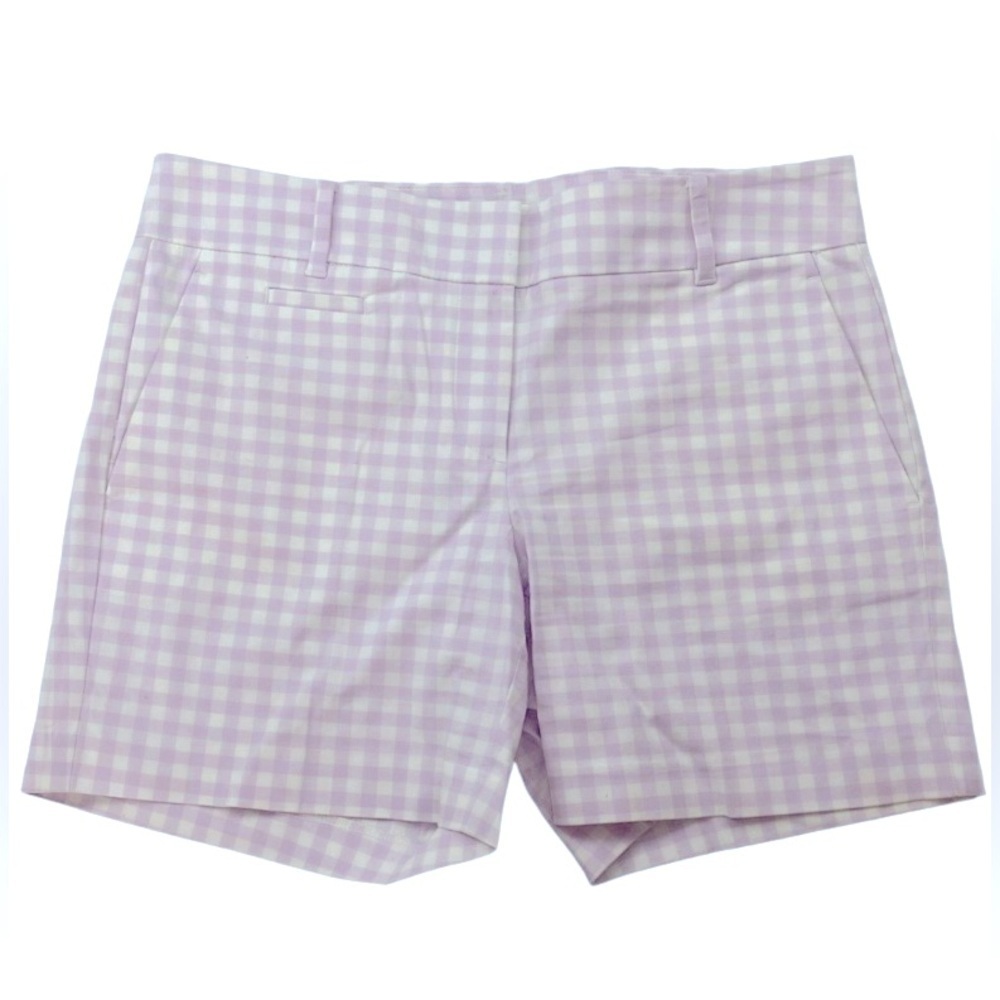 Ann Taylor Lavender Checkered Pencil Shorts